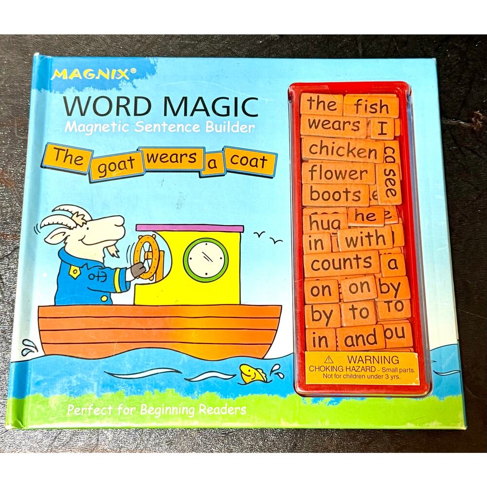 Magnix Word Magic Magnetic Sentence Builder learning book